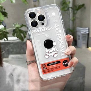 เคสโทรศัพท์มือถือ แบบใส ลายนักบินอวกาศ NASA สําหรับ iphone 14promax 13 12 11 7Plus 7 8 X XR XSMax