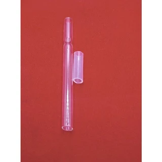 หลอดแก้วตัดปลายแบบบาง 7mm. ยาวประมาน 100mm.หนา0.5mm