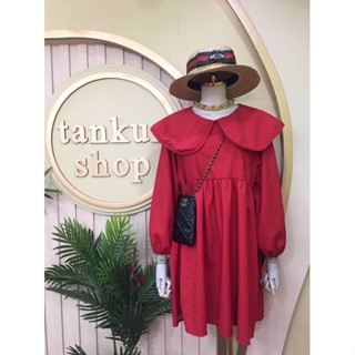 Ribbon Red Dress ป้าย Tankun