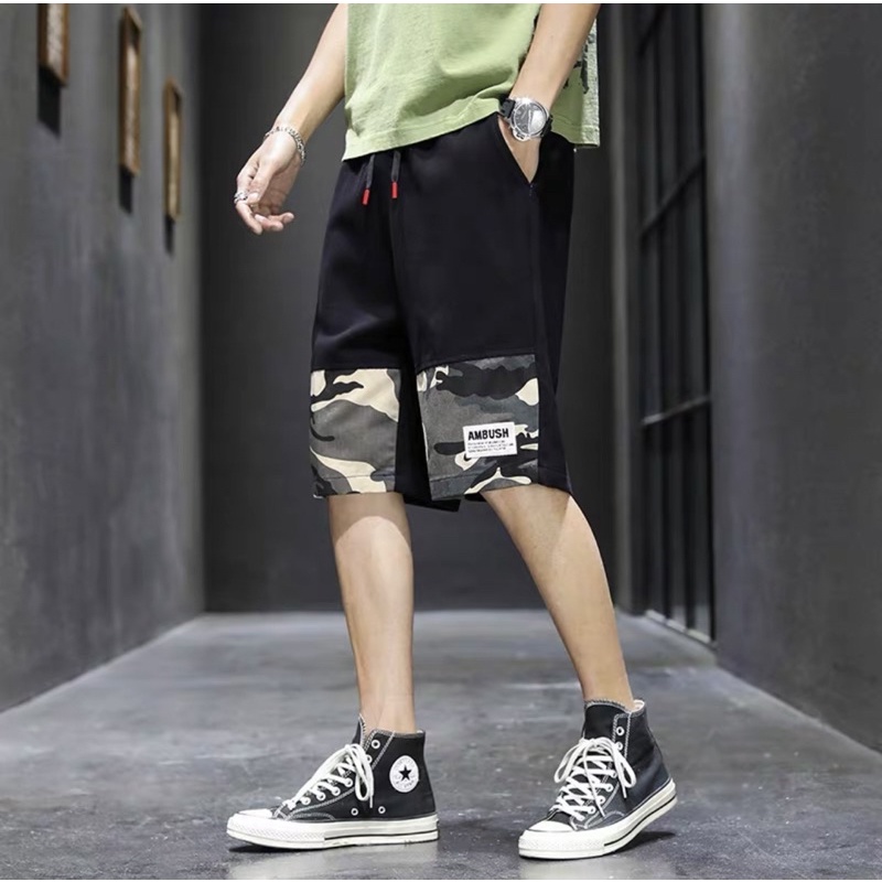 (L-4XL) มีหลายสีกางเกงขาสั้นแฟชั่นผู้ชาย ราคา ถูกที่สุด ดีลบีเคเค