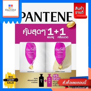 pantene(แพนทีน) [แพ็คคู่สุดคุ้ม1+1]Pantene แพนทีน โปรวี ลดผมขาดหลุดร่วงแชมพู410มล+แพนทีน โปรวีแฮร์ฟอล คอนโทรล คร