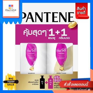 pantene(แพนทีน) [แพ็คคู่สุดคุ้ม1+1]Pantene แพนทีน โปรวี ลดผมขาดหลุดร่วงแชมพู410มล+แพนทีน โปรวีแฮร์ฟอล คอนโทรล คร