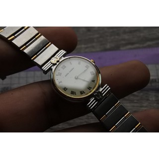 นาฬิกา Vintage มือสองญี่ปุ่น CITIZEN MILA SCHON ระบบ QUARTZ ผู้หญิง ทรงกลม กรอบทอง หน้าขาว หน้าปัด 24mm