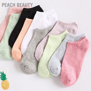  Peach Beauty 1 คู่ถุงเท้าสั้นขี่จักรยานเดินป่าน่ารักระบายอากาศนุ่มสบายถุงเท้าข้อเท้าต่ำสำหรับผู้หญิง