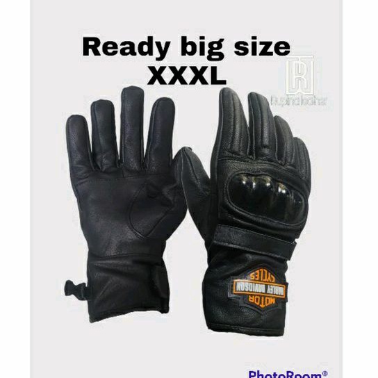 ถุงมือมอเตอร์ไซค์หนัง Harley Davidson พร้อมไซส์ใหญ่ XXXL