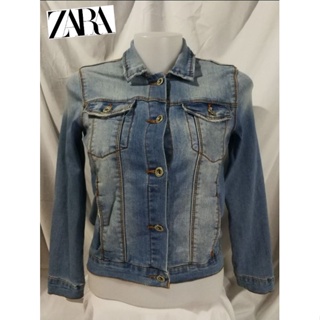 ZARA Brand_2nd hand เสื้อยีนส์​แขนยาว​ 95%COTTON 3%POLYESTER​ 2%ELASTAN/ Made in China 🇨🇳/แท้มือสองกระสอบนำเข้า​