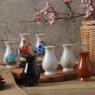 Ceramic Vase แพ็คคู่ 2 ชิ้น แจกันดอกไม้เซรามิค สำหรับการตกแต่งบ้าน มีหลายแบบหลายสีให้เลือก
