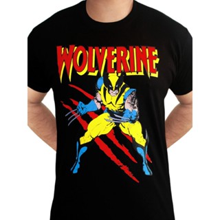 Hot Sale Wolverine Scratches Xmen Avengers Marvel Comics Black Mens Tshirt_03