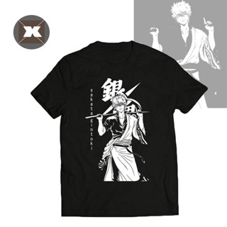 เสื้อยืดครอป Gintama Sakata Gintoki เสื้อยืดคอสเพลย์แขนสั้นพิมพ์ลายอะนิเมะทรงหลวมแฟชั่น Unisex_08