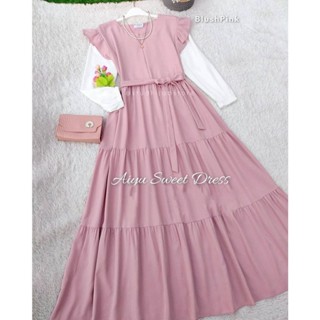 Gamis Anak Teenage Armey Teen Kids By Nia Material Gamis For Children Ages 10-15 Years New 2022 Gamis Dress Crinkle Airflow Model Elegant Premium Import Baju Gamis Gamis Anak Anak แฟชั่นมุสลิม