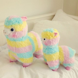 ตุ๊กตานุ่ม รูปการ์ตูน Alpacasso Kawaii Alpaca Llama Arpakasso สีรุ้ง ของขวัญ ของเล่นสําหรับเด็ก