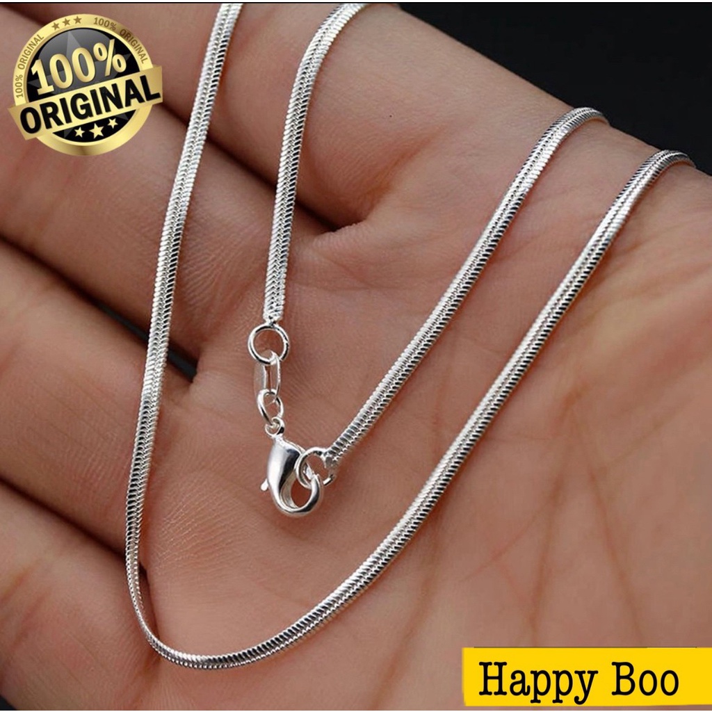 RHD สายสแตนเลสสร้อยคอสีเงินโรเดียม