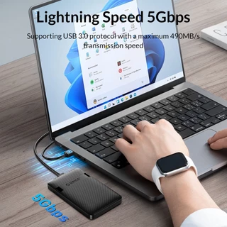 Orico HDD Case 2.5 นิ้ว SATA เป็น USB3.0 Type-C HDD Enclosure 6Gbps Max USB-C ภายนอก SATA HDD Enclosure รองรับ Auto-Sleep(2577U3-V1)