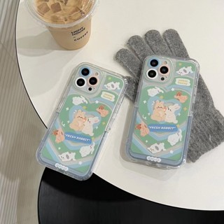 ✨ส่งเชือกเส้นเล็ก✨เคสไอโฟน 14 Pro Max 13 12 11 เคส for iPhone 14พลัส น่ารัก การ์ตูน พกง่ายๆ การป้องกันการตก Case