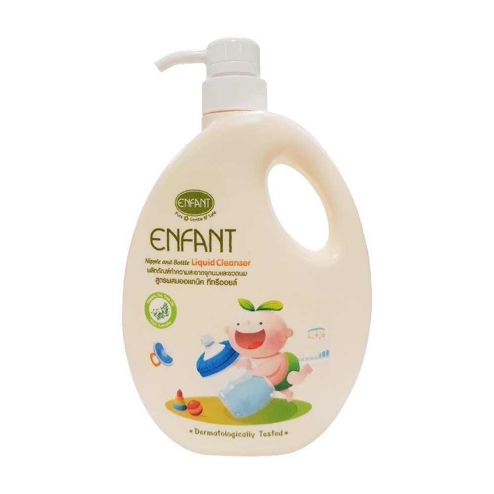 Enfant อองฟองต์ ผลิตภัณฑ์ทำความสะอาดจุกนมและขวดนม สูตร Organic Tea Tree Oil