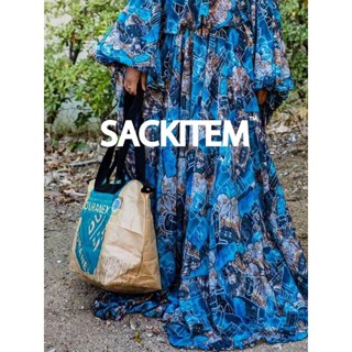 SACKITEM - FRIDA กระเป๋าขนาดใหญ่ upcycle กระเป๋ากระสอบ