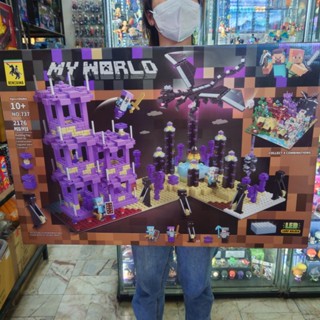 เลโก้ My World (Minecraft) กล่องยักษ์!!! ขนาดใหญ่มากๆ Renzaima 737 ชุดปราสาทมังกรดำ สวยสุดๆ มีไฟ LED พร้อมส่งทันที