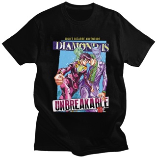 T-Shirtเสื้อยืดแขนสั้นลําลอง ผ้าฝ้าย พิมพ์ลายอนิเมะ Jojo Bizarre Adventure สําหรับผู้ชาย S-5XL