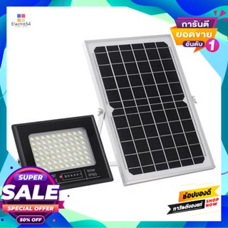 Floodlight โคมฟลัดไลท์โซลาร์เซลล์ LED 60W DL LUZINO รุ่น SP-TP0301-60W ขนาด 18.5 x 5.5 x 15.5 ซม. สีดำLED Solar Floodlig