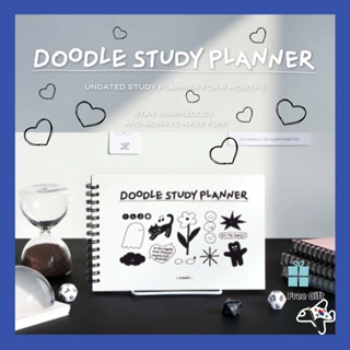Doodle Study Planner/Korean Planner/Subject planner /Monthly planer /Weekly planner
