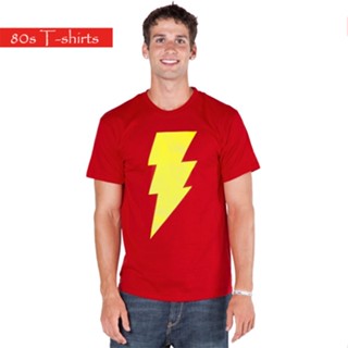 เสื้อยืดแขนสั้น พิมพ์ลาย World Big Bang Theory Sheldon Sheldon The Flash สไตล์ยุค 80 สีแดง สําหรับผู้ชาย