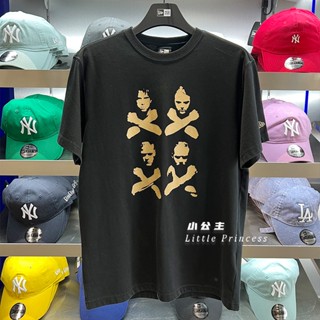 Newera เสื้อยืดแขนสั้น คอกลม ทรงหลวม พิมพ์ลายแรงบันดาลใจ สไตล์พังก์ สร้างสรรค์