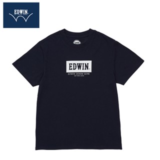 เสื้อยืดแขนสั้นลําลอง คอกลม ทรงหลวม พิมพ์ลาย EDWIN EDWIN แบบเรียบง่าย แฟชั่นฤดูร้อน สไตล์ญี่ปุ่น สําหรับผู้ชาย