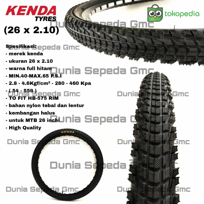 OUTER TIRE 26 X 2.10 KENDA SMALL BLOCK MTB BIKE 26 IN SMOOTH FLOWER ORIGINAL