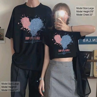 2022 Summer Couples Short Sleeved t-Shirt New Long Short Men Women Fashion tee korean printed top_05