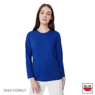 แตงโม (SUIKA) - เสื้อแตงโมคอกลมแขนยาว รุ่น SUPERSOFT LONGSLEEVES สี SS62 COBALT