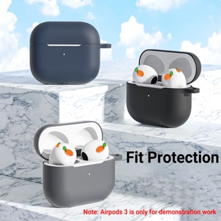 For AirPods 3 ซิลิโคนหัวเข็มขัดนุ่มเคสหูฟัง สำหรับ แอร์พอด 3 ซิลิก้าเจล เคสหูฟังบลูทูธไร