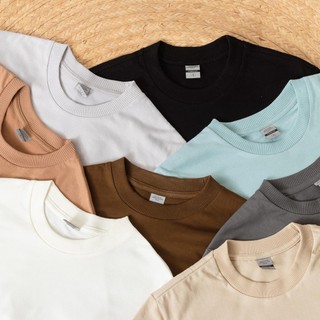 TOPGEE Premium Soft Cotton Tees - Hybrid US Cotton 230 Gsm - Oversized Plain Crew Neck Shirts