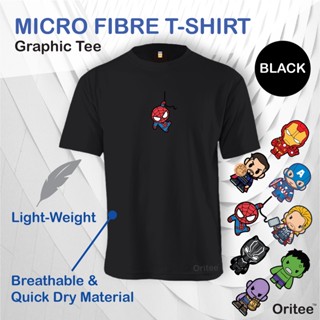 Oritee ORT Marvel Iron Man SpiderMan Captain America Thor Hulk Strange Panther Thanos Micro Fibre Round Neck T-shir_01