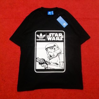 เสื้อยืดสีดำอินเทรนด์Adidas X Star Wars Full Label And Tag เสื้อยืดลําลองสีดําแขนสั้นพิมพ์ลาย aRNrAS-4XL_04