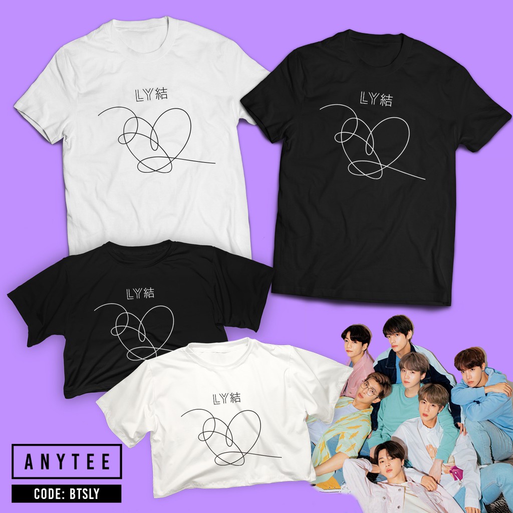 BTS Love Yourself:Answer Album Logo T-Shirt and Loose Croptop ( Korean Tops for women trendy )Anytee_11