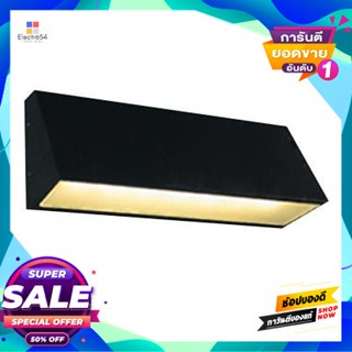 Lamp โคมไฟผนังภายนอกอลูมิเนียม LED 8 วัตต์ Cool White LUZINO รุ่น KLASSI 14281(8W) สีดำOutdoor Wall Lamp Aluminum LED 8W