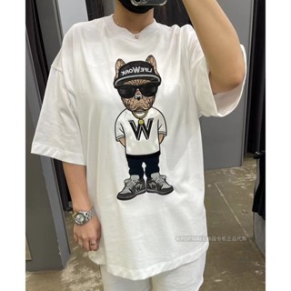 Lifework เสื้อยืดแขนสั้น พิมพ์ลายการ์ตูนสุนัขบูลด็อก สไตล์ฝรั่งเศส แฟชั่นฤดูร้อน สําหรับผู้ชาย และผู้หญิง