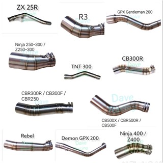 สลิปออน Ninja 250-400/ Z250-400 / TNT / CBR300 / CB300R / CB500 / R3 / Rebel / GPX / ZX25R ขนาด 2 นิ้ว งานสแตนเลสแท้