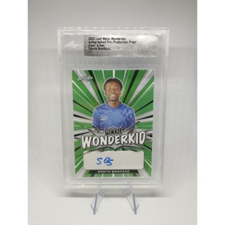 การ์ดบอล 1/1 Somto Boniface Auto  2022 Leaf Metal Soccer Proof Wonderkid Clear Green