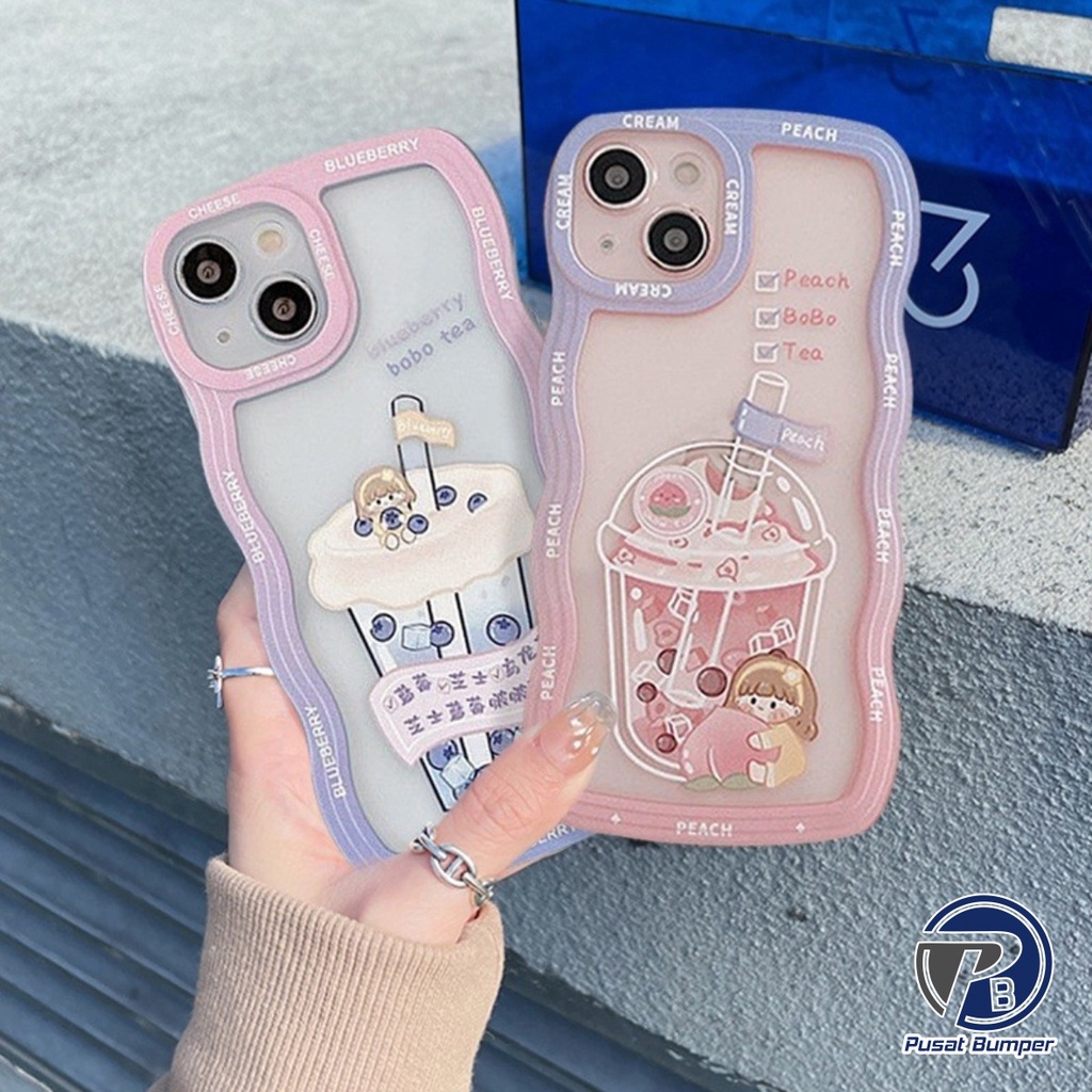 SS130 CASING SOFTCASE GRADATION BOBA สําหรับ OPPO A38 A18 A58 A78 4G 5G A57 2022 A77S A71 A74 A95 F1