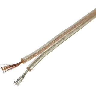 [ 60 เมตร ] LASER F-20 สายลำโพงใส F20 Speaker Cable ต่อลำโพง Twins Cable สายไฟคู่ ทองแดงแท้ 2C x 0.5 sq.mm ทองแดงแท้ ...