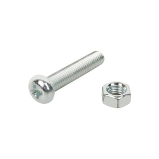 MACHINE สกรูเกลียวมิลน็อต JP DEXZON 5X25 มม. 25 ตัวMACHINE SCREW WITH NUT JP DEXZON 5X25MM 25PCS