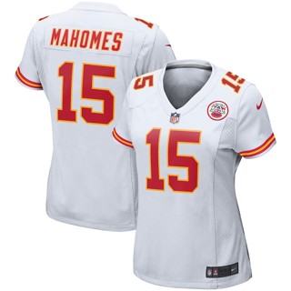 เสื้อกีฬารักบี้ NFL Kansas City Chief Chiefs No. เสื้อกีฬาแขนสั้น ลายทีม Patrick Mahomes 15 Patrick สําหรับผู้หญิง