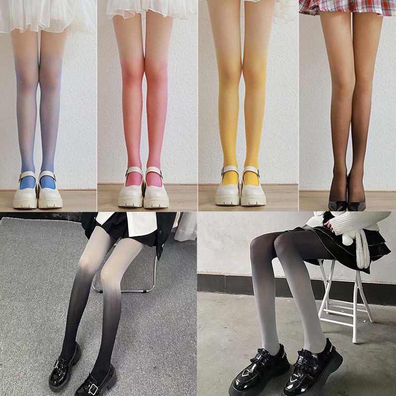 ถุงน่องเลกกิ้งเซ็กซี่ 15D แบบบาง แต่งไล่โทนสี สวยงาม สําหรับผู้หญิง