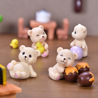 【AG】Mini Honeypot Bear Snowball Duck Display Mold Micro Landscape Home Garden Decor