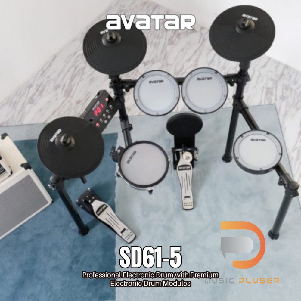 กลองไฟฟ้า Avatar SD61-5 กลองไฟฟ้าหนังมุ้งแบบ 2 ชั้น ทุกใบให้ความรู้สึกสมจริง Touching ดีไม่เจ็บข้อมื