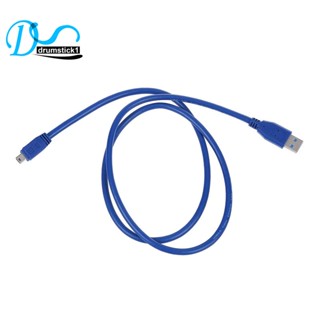 สายเคเบิลอะแดปเตอร์ USB 3.0 Type A Male to Mini B 10 Pin Male สีฟ้า