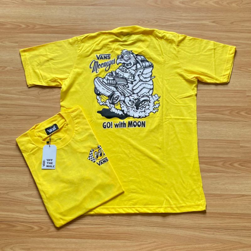 Vans X MOONEYES เสื้อยืดผู้ชายและผู้หญิง FULL TAG PREMIUM