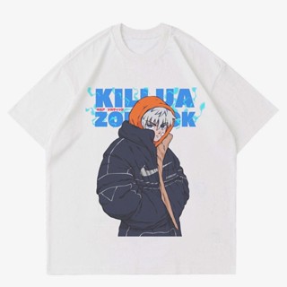 เสื้อยืดสีดำอินเทรนด์เสื้อยืด พิมพ์ลาย Killua ZOLDYCK HYPEBEAST | เสื้อยืด ลายการ์ตูนอนิเมะ Hunter X Hunter | Killu_05