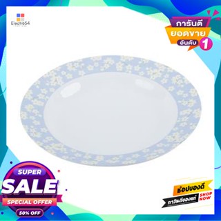 Melamine จานเมลามีนทรงลึก เอวา Superware รุ่น P 304-9 ขนาด 9 นิ้ว สีขาว - ฟ้าdeep Melamine Plate, Eva Superware Model P